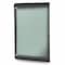 Ghent Enclosed Bulletin Board, 1 Door, Vinyl, Black Frame, 4 ft H x 2 ft W, Stone SILH20479 - alternate 1